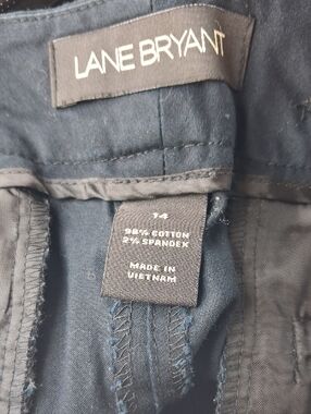 Lane Bryant Womens Dark Navy Strech Bermuda Shorts